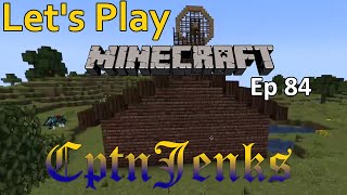 Minecraft Survival Let's Play EP 84 Starting the Roof of the Mine Building
