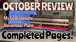 October Completed Pages! Review of the Month, Goal Update and Colouring Plans for November!  