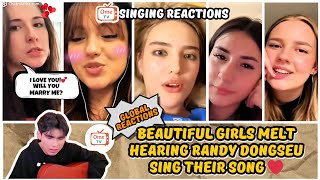 Beautiful Girls React to Randy Dongseu Singing Their Song on OmeTV
