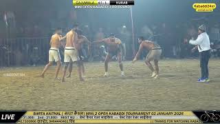 KURAR V/s GAJUWALA MATCH AT BARTA KAITHAL MINI OPEN KABADDI TOURNAME 2026