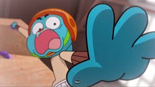 Gumballs pants falls off while rock climbing season 7