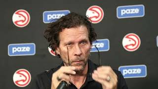 Quin Snyder On Jalen Johnson, CJ McCollum & Hawks Focus