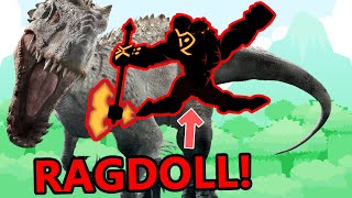 Dino Can't Eat this 2D RAGDOLL!!