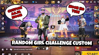 RANDOM PLAYER PRANK 😳 लड़की ने NOOB बोल दिया 🗣️1 VS 3 CUSTOM 