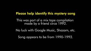 Mystery Song from a Mix Tape (circa 1992)