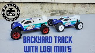 Backyard Track with the Losi Mini T and B!!