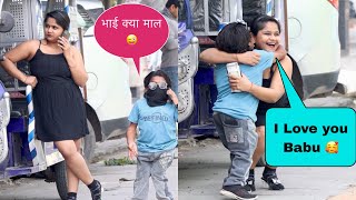 Oooooo brother what a hottie she is 😜 | Prank On Cute Girl 😍 | Manish Story
