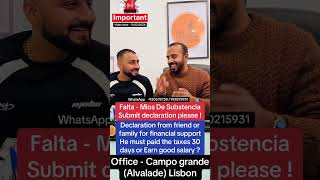 Falta - Mios De SubstenciaSubmit declaration please ! ®Live Portugal By Harry | Advocate | Portugal