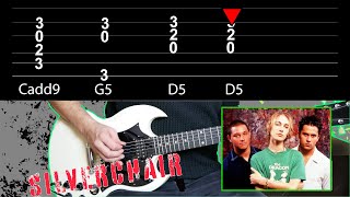 Silverchair - Miss You Love - How to play on Guitar (Tutorial with Tabs on Screen)