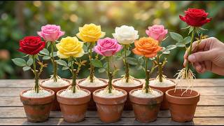 Just rice! Roses will immediately take root and sprout in just 2 days.