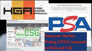 Going Over the New Pricing of PSA compared to HGA and CSG March 1st, 2021. Are PSA 9s Worth the Buy?