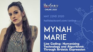 Live Coding Music Performance with Sonic Pi - Mynah Marie - HalfStack Online May 2020
