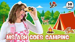 🏕️ Camping With Ms Ash | Nature, Camping, Forest Animals, Songs & More | Toddler Learning Adventure🌲