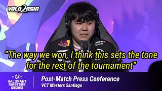 T1 (EDG vs. T1) | VALORANT Masters Santiago | Post-match Press Conference