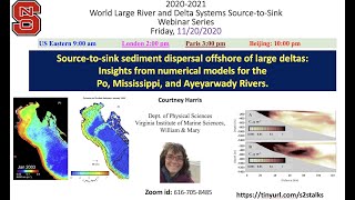 S2S20-27- Sed. numerical models for the Po, Mississippi & Ayeyarwady R. (Courtney Harris, 11/20/20)