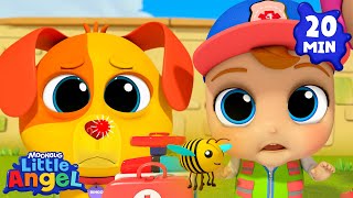 Bingo Gets Stung By A Bee 🐝 Doctor is Here To Help 🧑‍⚕️Little Angel Kids Songs | Bingo + Baby John