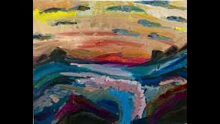 Sunset Landscape Painting | Art Studio Practice - Express Yourself, Week  20