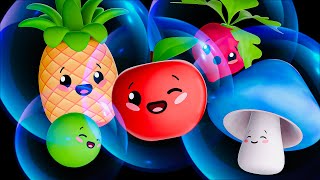 Bubble Park Party! 🫧 Dancing Fruit & Veggies Visual Stimulation Baby Sensory Video
