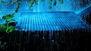 (NO ADS) Heavy Rain and Thunderstorm Sounds on a Tin Roof for Deep Sleep and Insomnia Relief