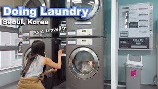 How I washed our LAUNDRY while traveling Seoul Korea 🇰🇷 #korea