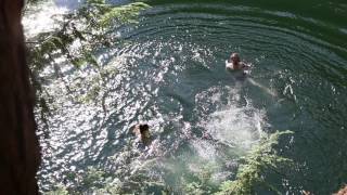 Cliff jumping at the Quarry