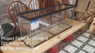 Project FOWLR - Month 4 - DIY 55 gallon Aqueon sump w/ ATO & Media Tray Pt 4 - Baffle Install Done!