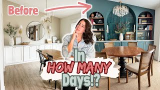 DIY Dining Room Makeover | 14-Day Transformation with IKEA Hack Built-Ins!