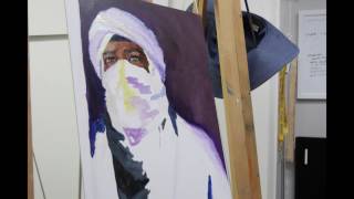 Portrait of Tuareg Blue Man in Morocco
