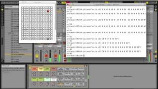 Nodepond's SuperSonic pre-alpha (PureData/Ruby Live-Coding Sequencer)