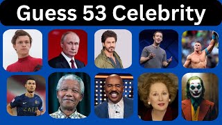 Guess the Celebrity  in 5 sec || 53 Famous Persons to guess