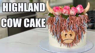 Highland Cow Cake Tutorial