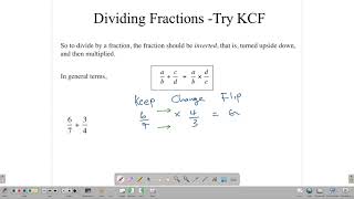 Dividing Common Fractions