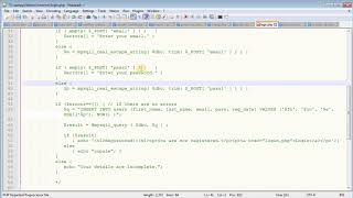 Developing a user login system in a website - PHP