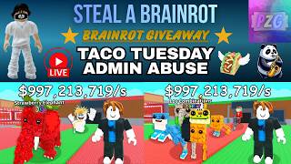 🔴 STEAL A BRAINROT GIVEAWAY & DUELS LIVE | TACO TUESDAY ADMIN ABUSE (Portrait)