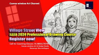 Village Street View | NATA 2024 Professional Drawing Course | Register Now!