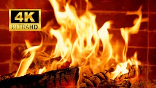🔥 4K Christmas Fireplace (12 HOURS). Fireplace with Burning Logs and Crackling Fire Sounds #39R