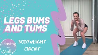 Legs Bums and Tums Circuit at Home // Moving with Molly // Home Workouts and Classes