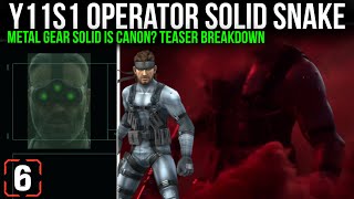 SOLID SNAKE CONFIRMED Y11S1 OPERATOR - Rainbow Six Siege! (Teaser Breakdown)