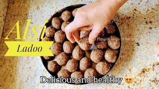 Alsi Pinni for Winter Immunity & Energy 💪 ਅਲਸੀ ਗੁੜ ਦੀ ਪਿੰਨੀ | Jaggery Flaxseed Ladoo