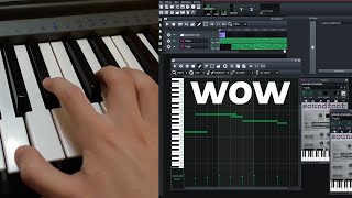 Making a simple melody on keyboard and LMMS.