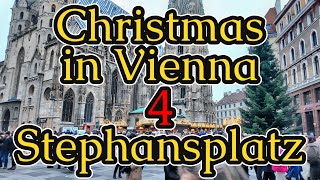 Vienna at Christmas 🎄 | Part 4 | Stephansplatz Walking Tour | 4K