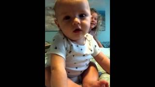 Wyatt Kirtley sitting up, falling over & laughing
