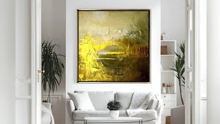 STUNNING GOLDEN Textured Wall Art: EASY Abstract Art for Beginners (533)