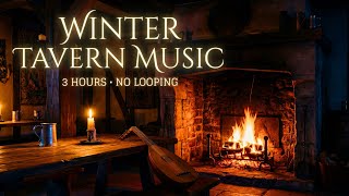 (Ad-Free) Soothing Tavern Ambience | Fireplace Ambience & Soft Medieval Music for Good Vibes