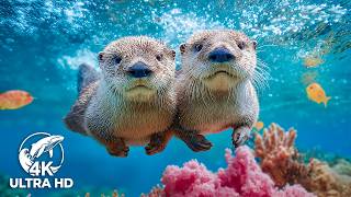 The Best 4K Aquarium - Beautiful Reef Fish, Marine Life with Soothing Background Music