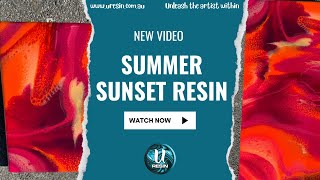 U RESIN | Summer Inspired Resin Pour (Recoat an Old Piece)