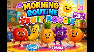 Morning Routine Fruit Boogie 🍎🍌 Fun Kids Dance Song for Toddlers | Wake Up & Learn