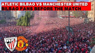 Atletic Bilbao fans before their UEL semi final | Atletic Bilbao vs Manchester United | 1-05-2025
