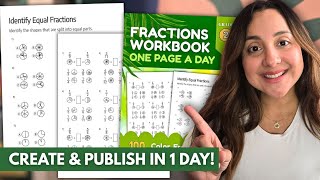 Create a Fractions Workbook to Sell on Amazon KDP (Easy Tutorial for Beginners)