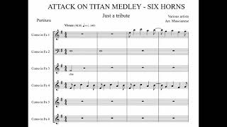 FRENCH HORN SCORE// TRIBUTE ATTACK ON TITAN // MEDLEY FOR HORN SEXTET// CORNO FRANCESE AOT